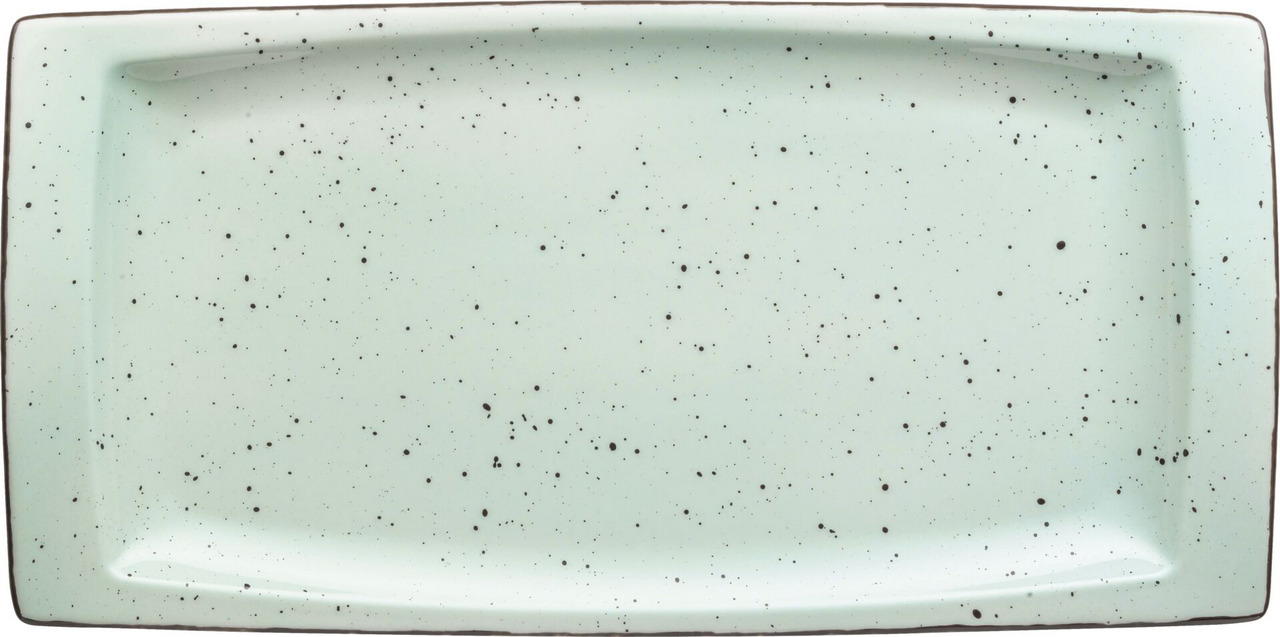 Platte flach eckig "Granja" mint 18 x 36 cm