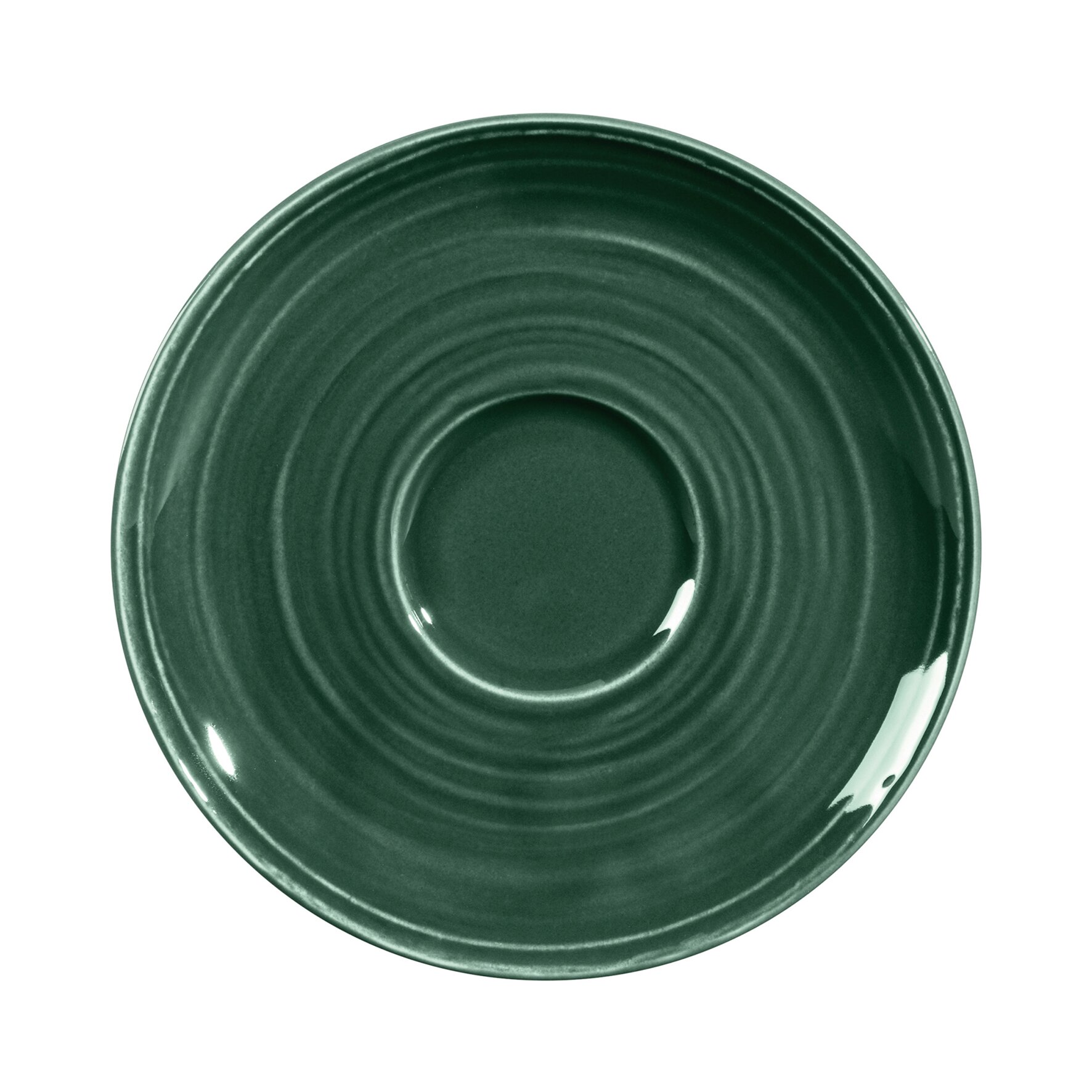 Terra, Kombi-Untertasse mit Relief ø 161 mm moosgrün