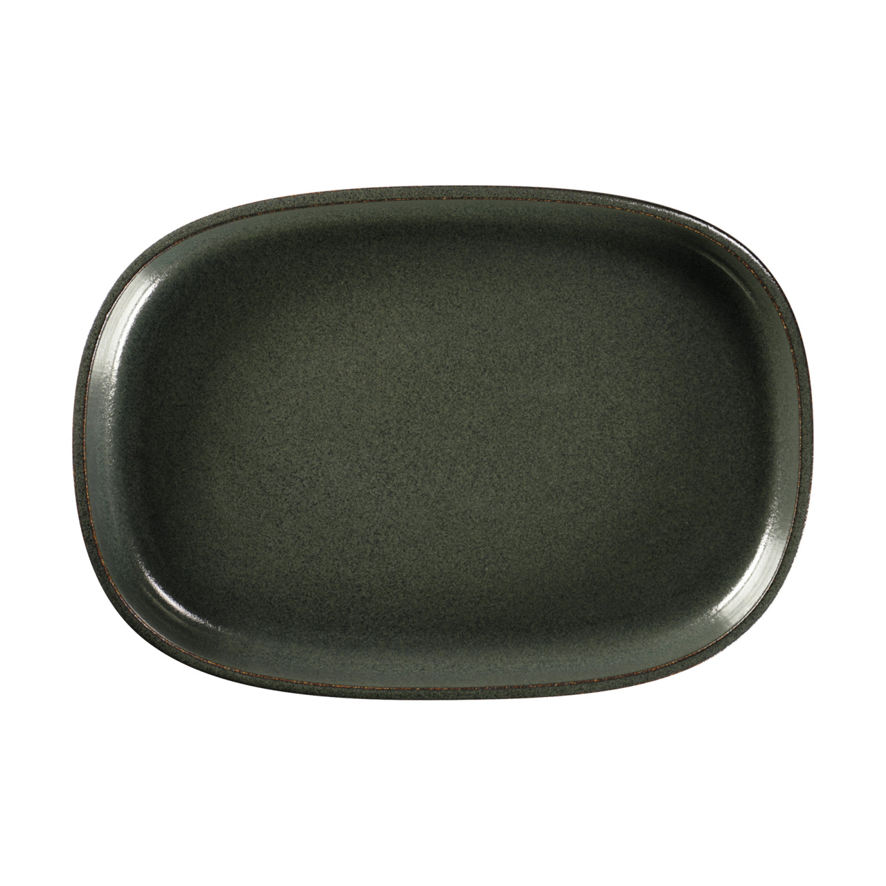 Ease, Platte oval tief 332 x 232 mm / 1,95 l caldera green