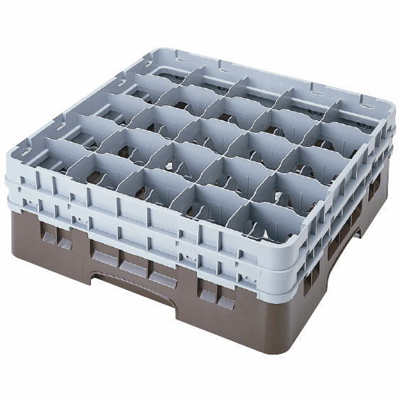 Gläserspülkorb 25 x bis 238 mm Glashöhe 500 x 500 x 267 mm braun