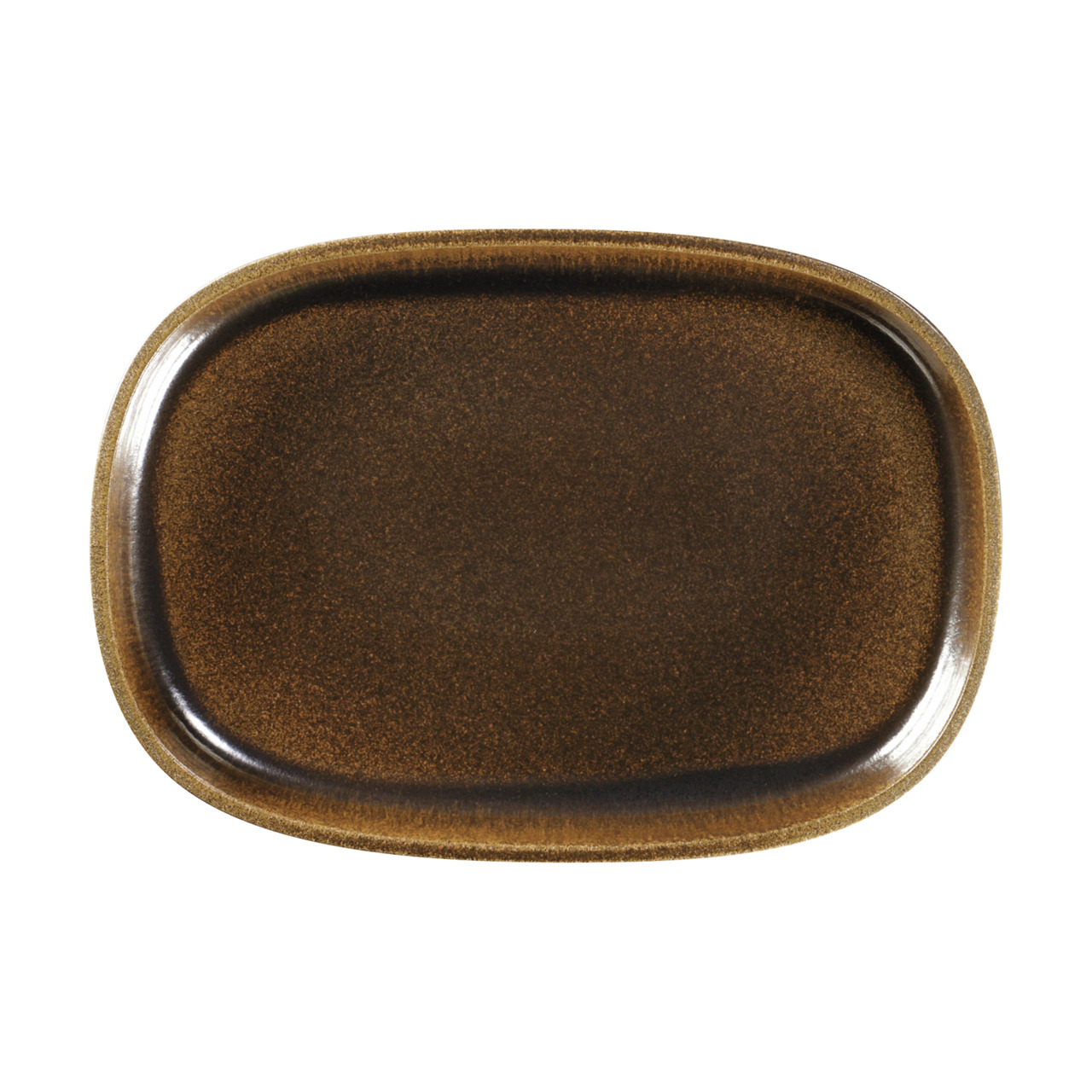 Ease, Platte oval tief 332 x 232 mm / 1,95 l rust brown