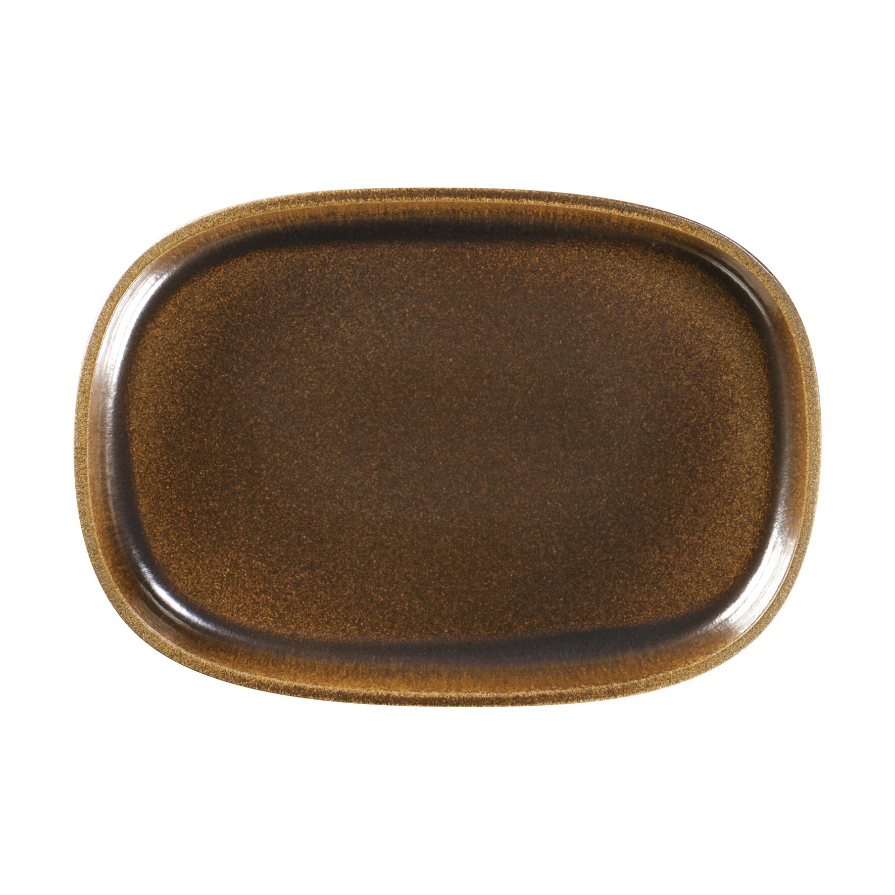 Ease, Platte oval tief 332 x 232 mm / 1,95 l rust brown