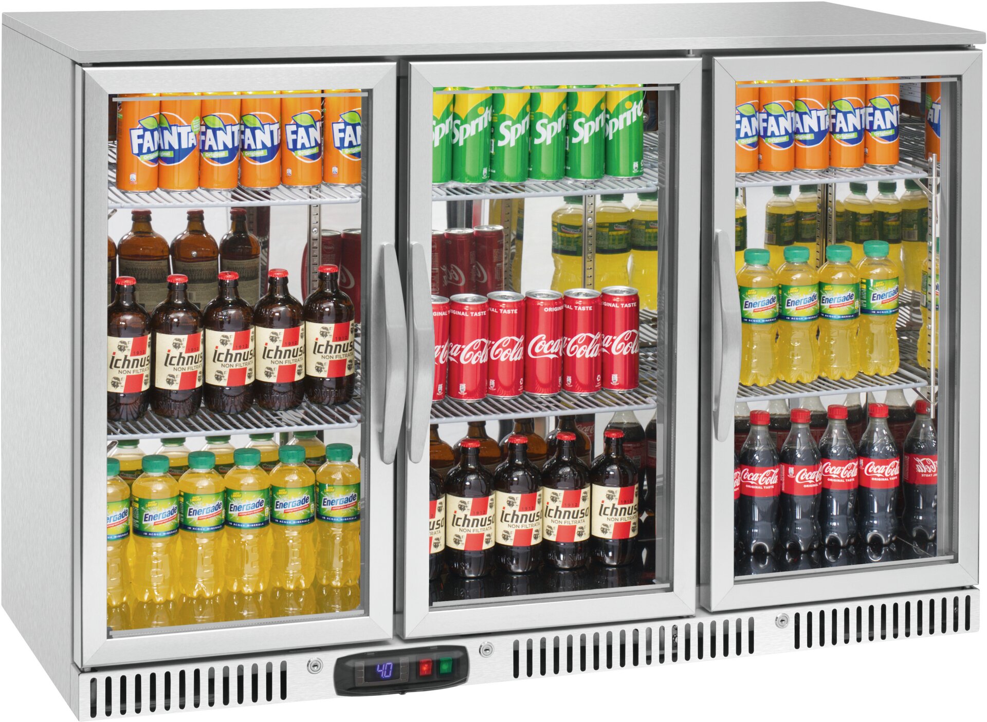 Barkühlschrank, Edelstahl, hochglanzpolierter Innenraum, 300 l