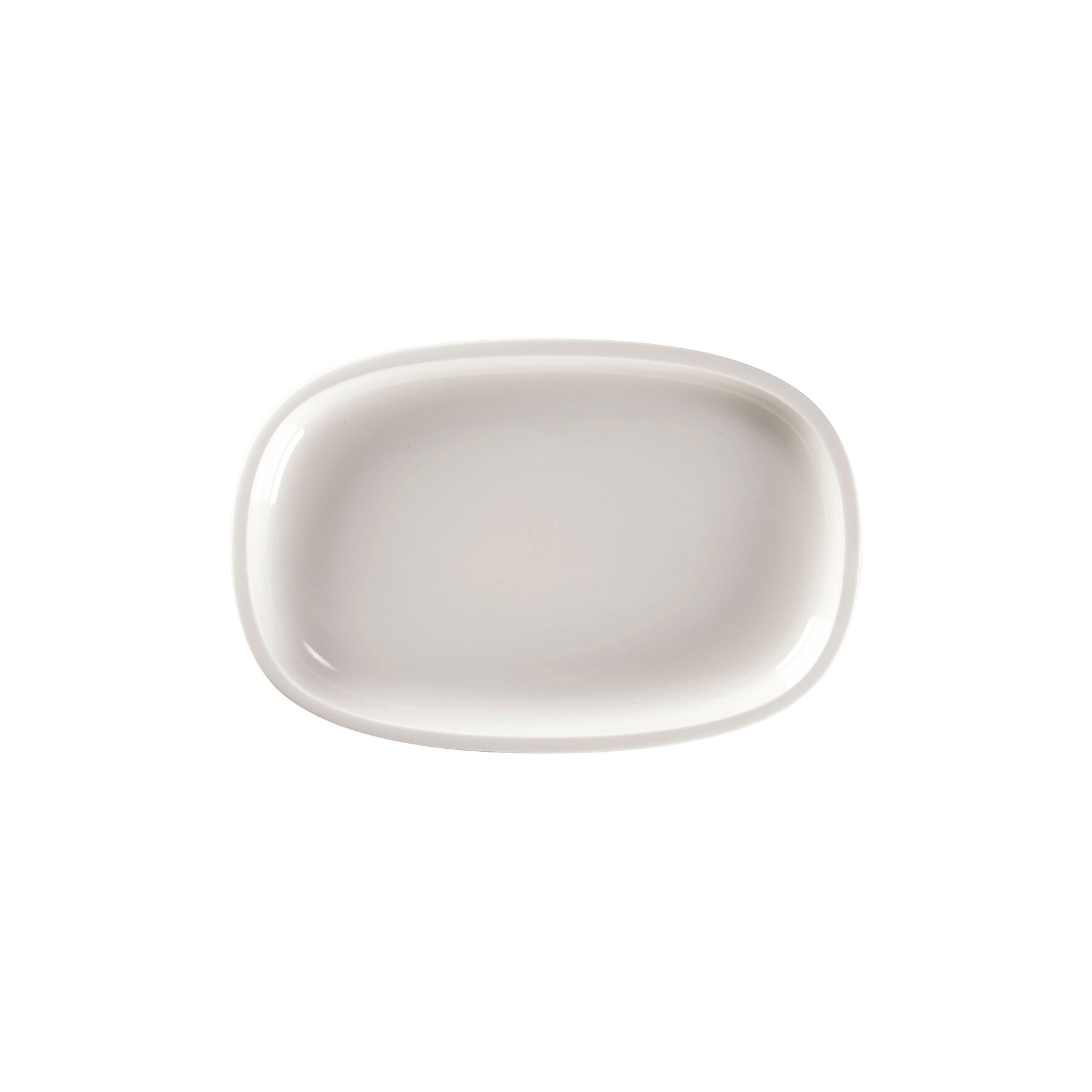 Ease, Platte oval flach 230 x 150 mm weiß
