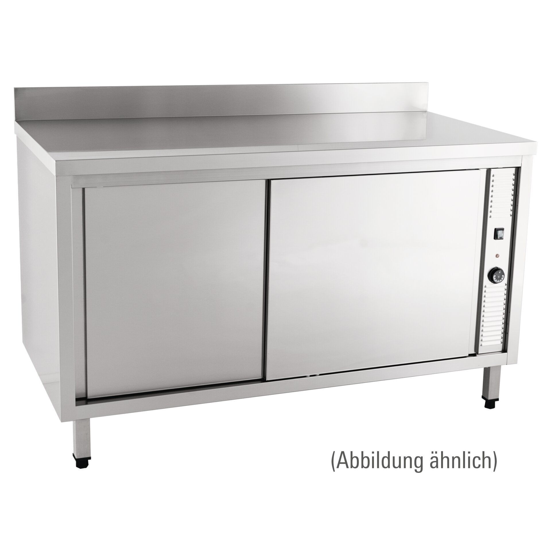 Wärmeschrank mit Schiebetüren mit 100 mm Aufkantung 1200 x 700 x 850 mm