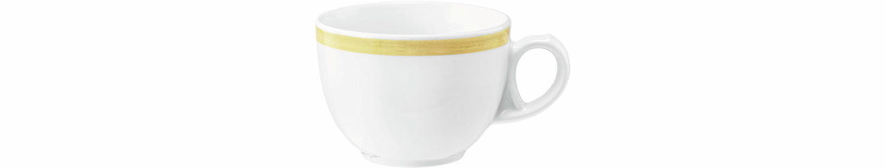 Community, Kaffeetasse Tulpe ø 86 mm / 0,22 l Pinselband ocker