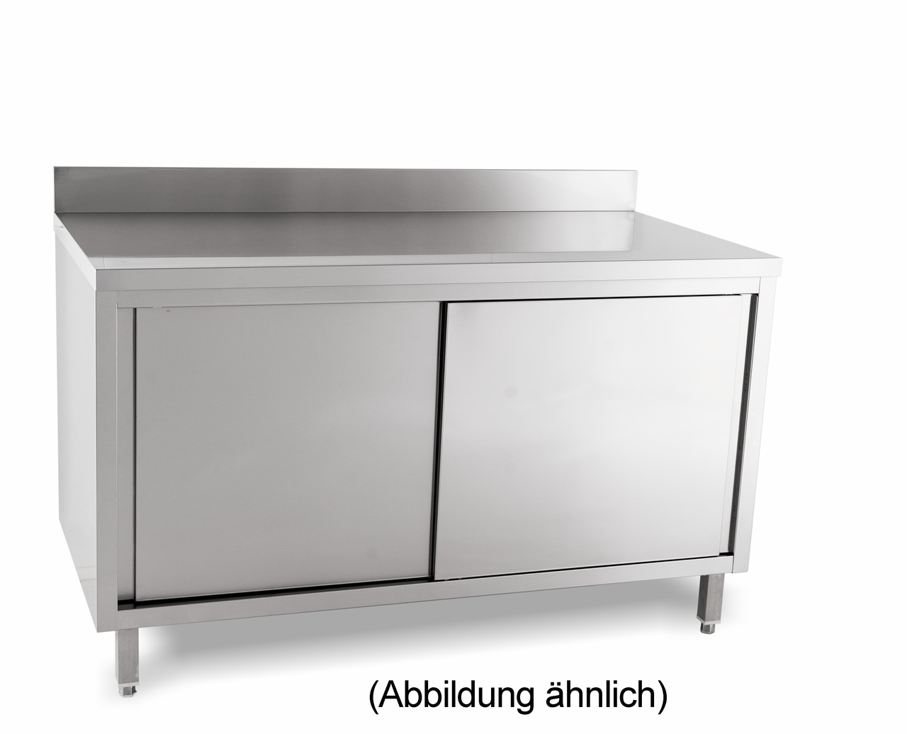 Arbeitsschrank mit Schiebetüren mit 50 mm Aufkantung 1200 x 600 x 850 mm