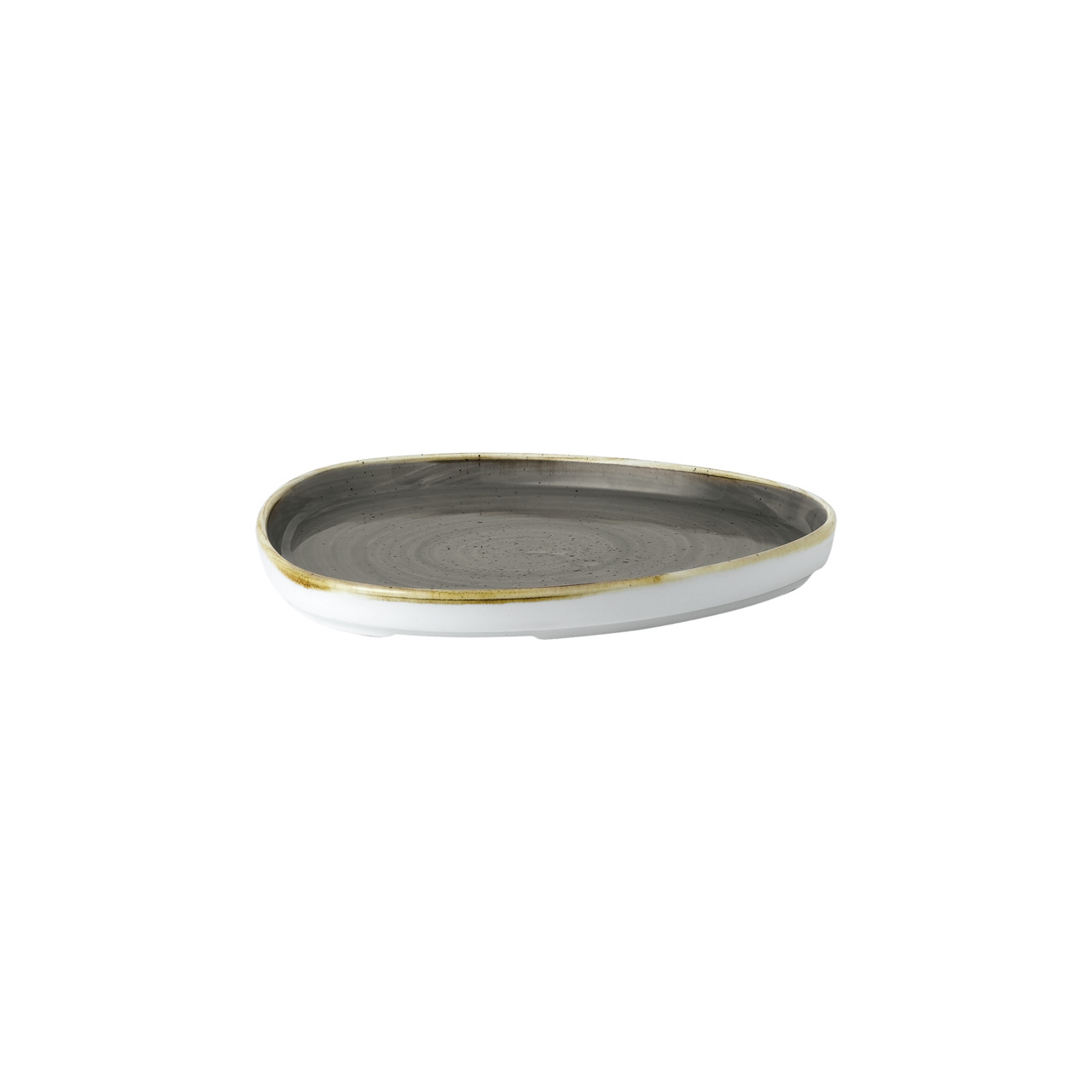 Stonecast, Teller Chefs Walled dreieckig 200 mm Peppercorn Grey