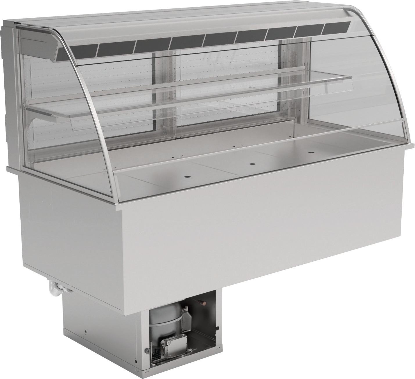 Einbaukühlvitrine steckerfertig / für 4 x GN 1/1 / LED-Beleuchtung
