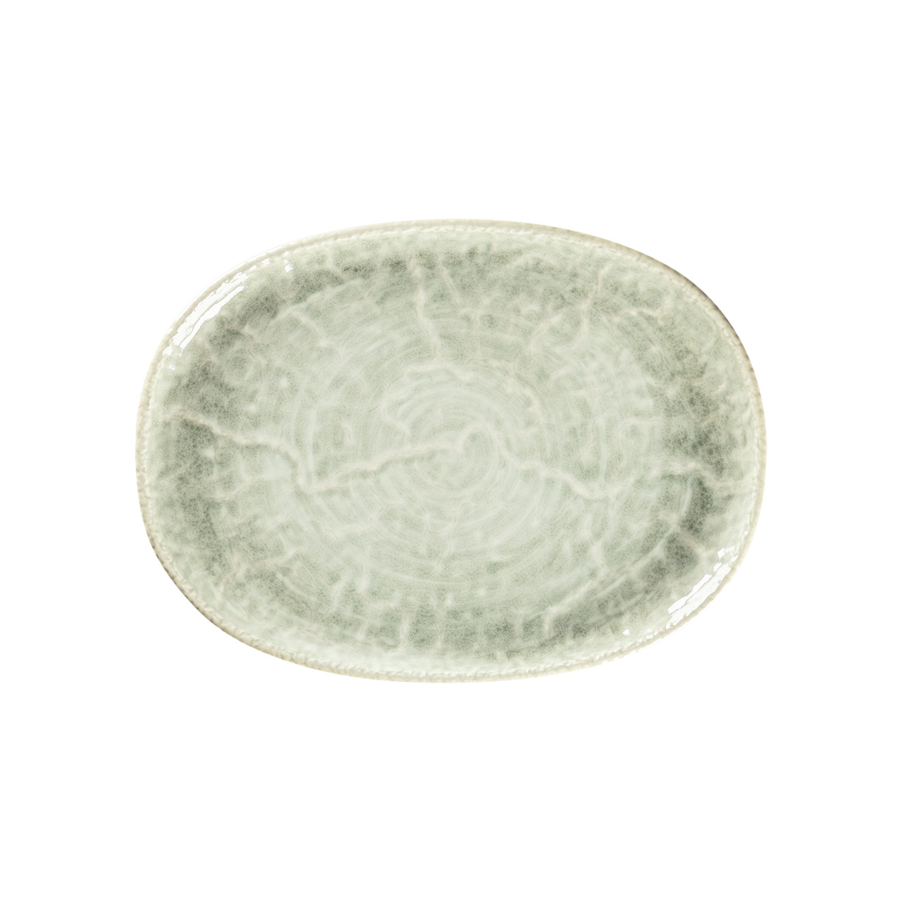 Krush, Coupplatte oval 280 x 205 mm Celadon green