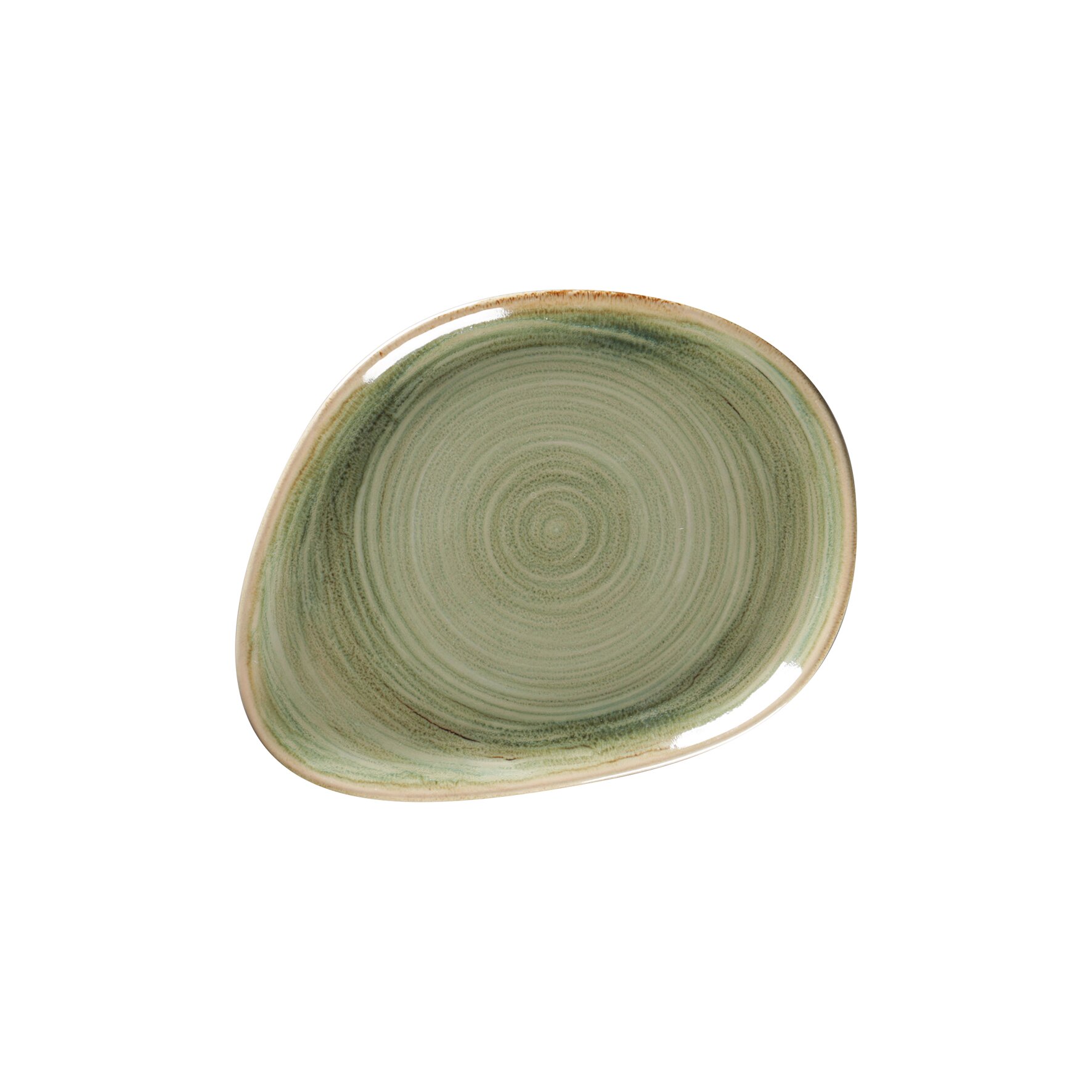 Spot, Teller flach organisch 219 x 165 mm emerald green