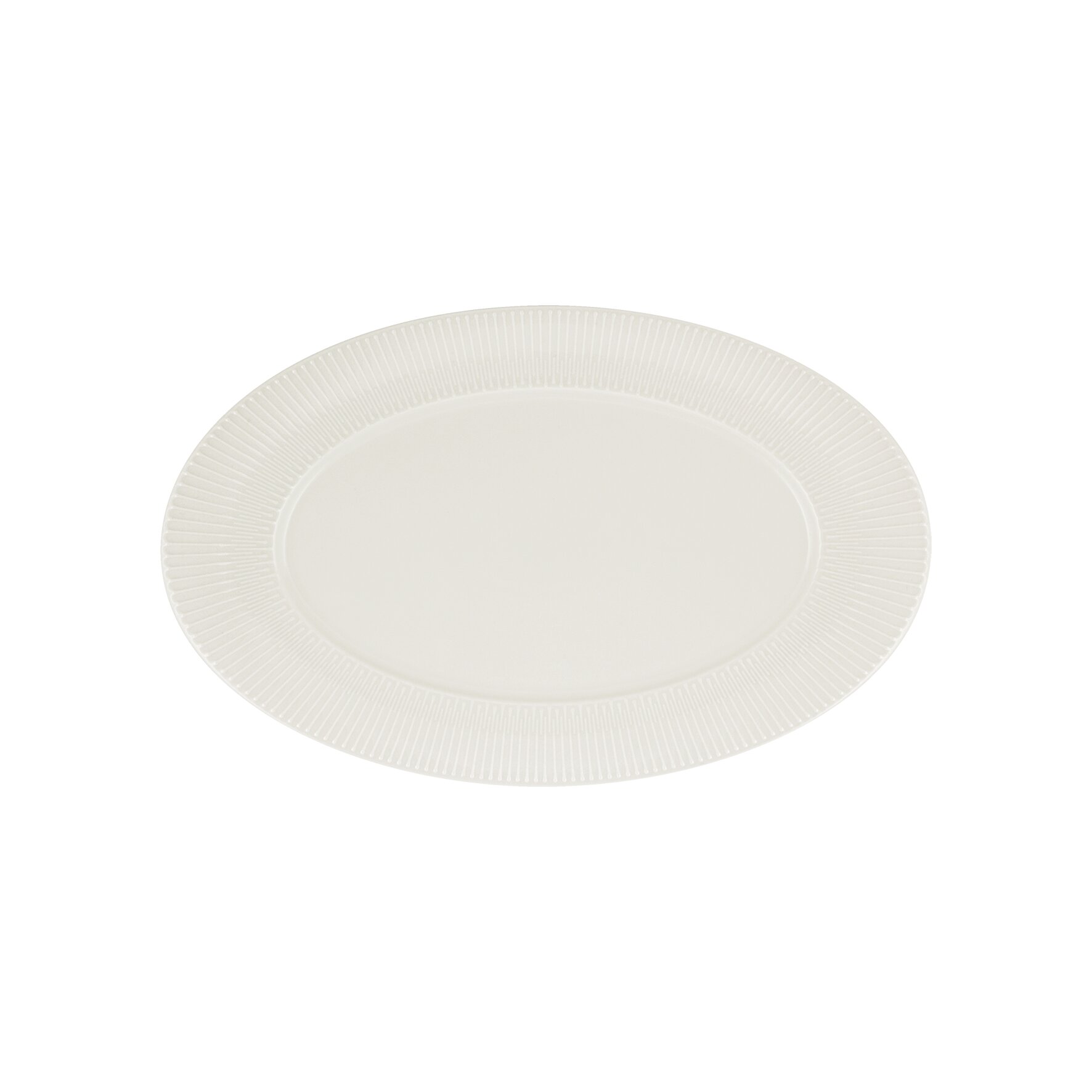 Delight Vibes, Platte oval Fahne Relief 240 x 151 mm weiß