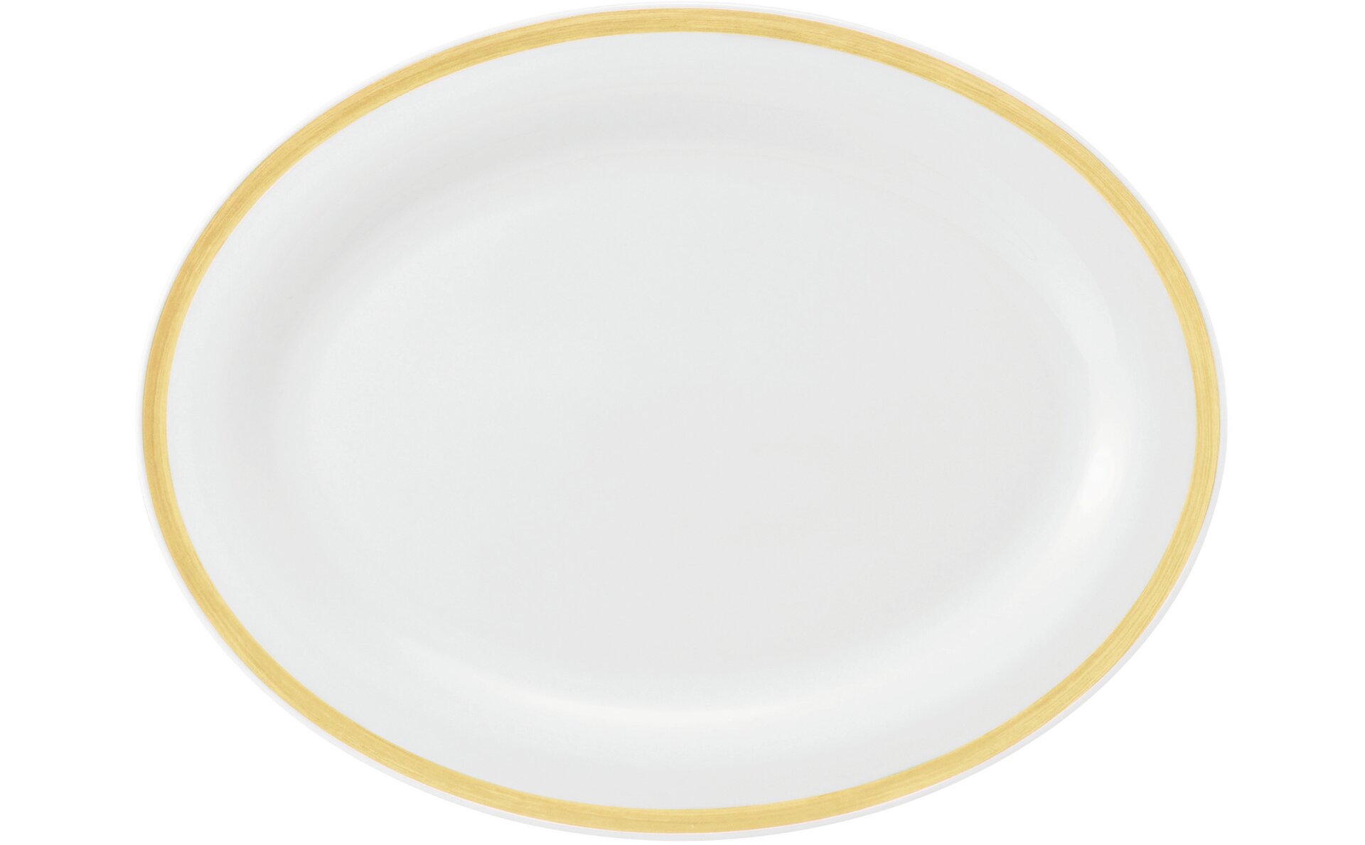 Community, Platte oval 311 x 239 mm Pinselband ocker