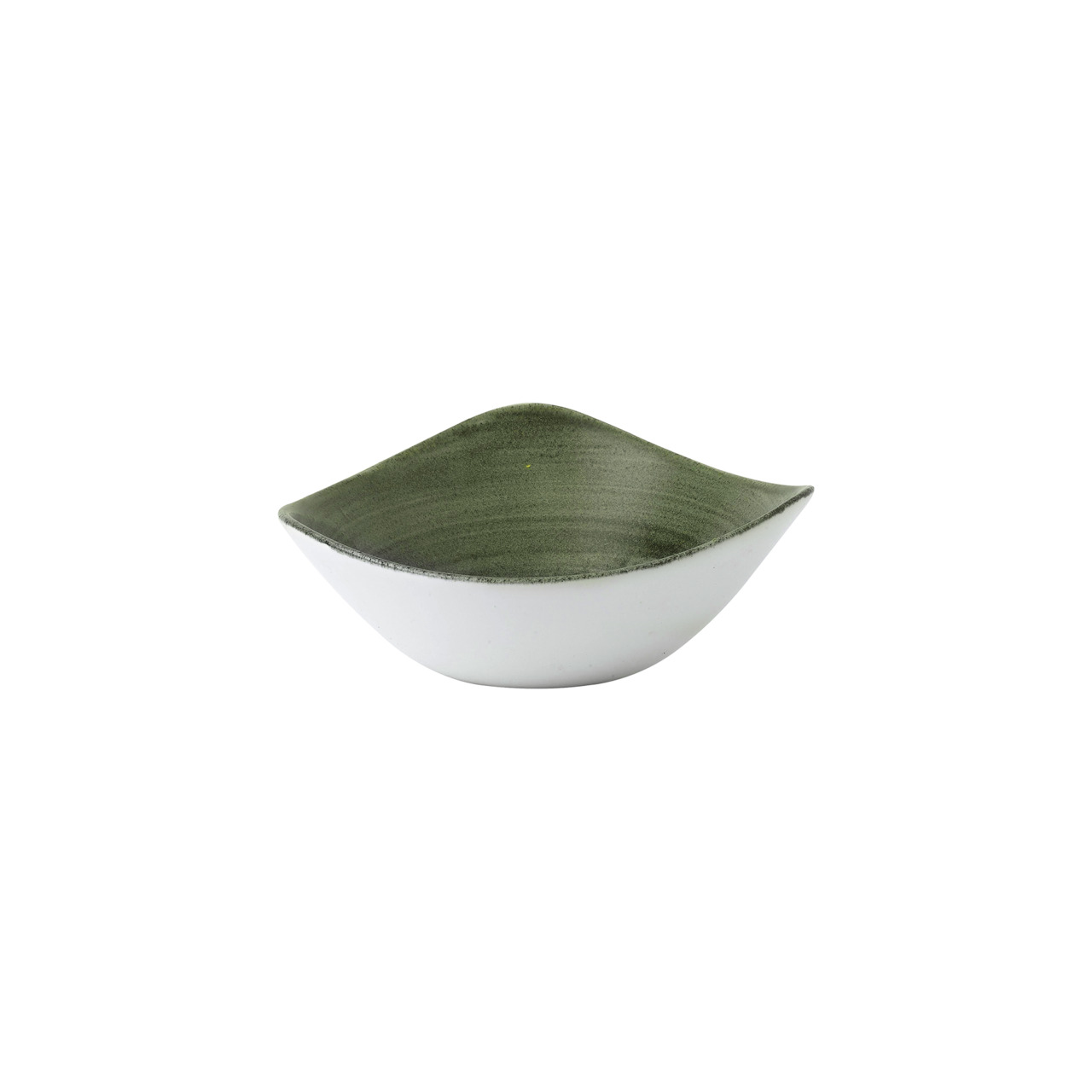 Stonecast Patina, Bowl Lotus dreieckig 185 mm / 0,37 l Burnished Green