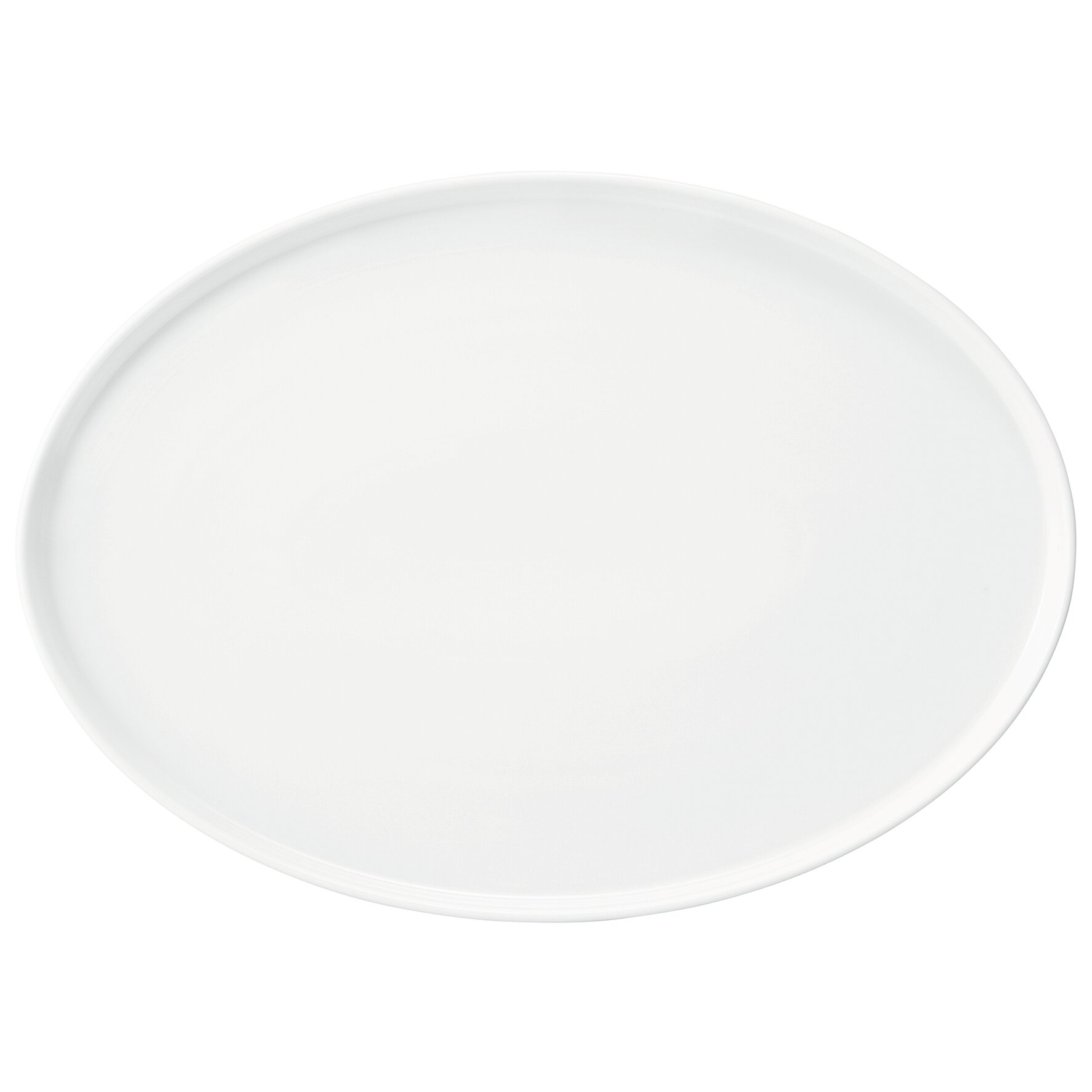 Good Mood, Teller flach oval 366 x 260 mm weiß uni