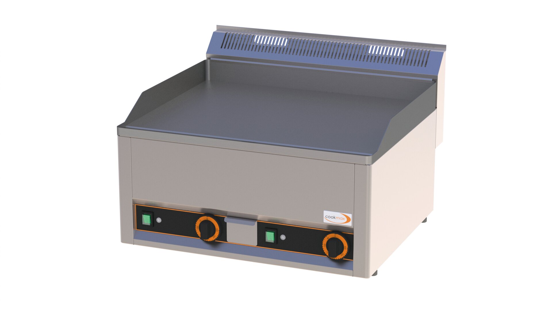 Elektro-Grillplatte glatt 2 Heizzonen 660 x 600 x 290 mm