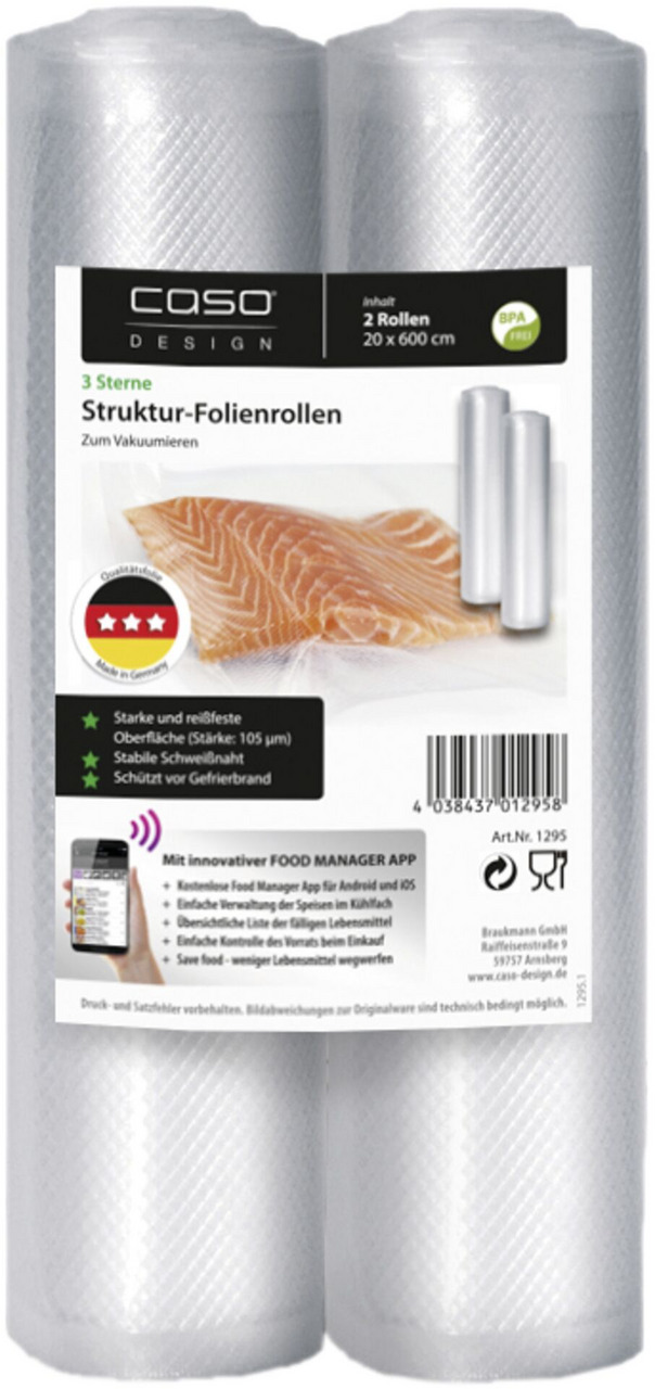 Strukturrollen 105 my, 2er Pack 20x600 cm