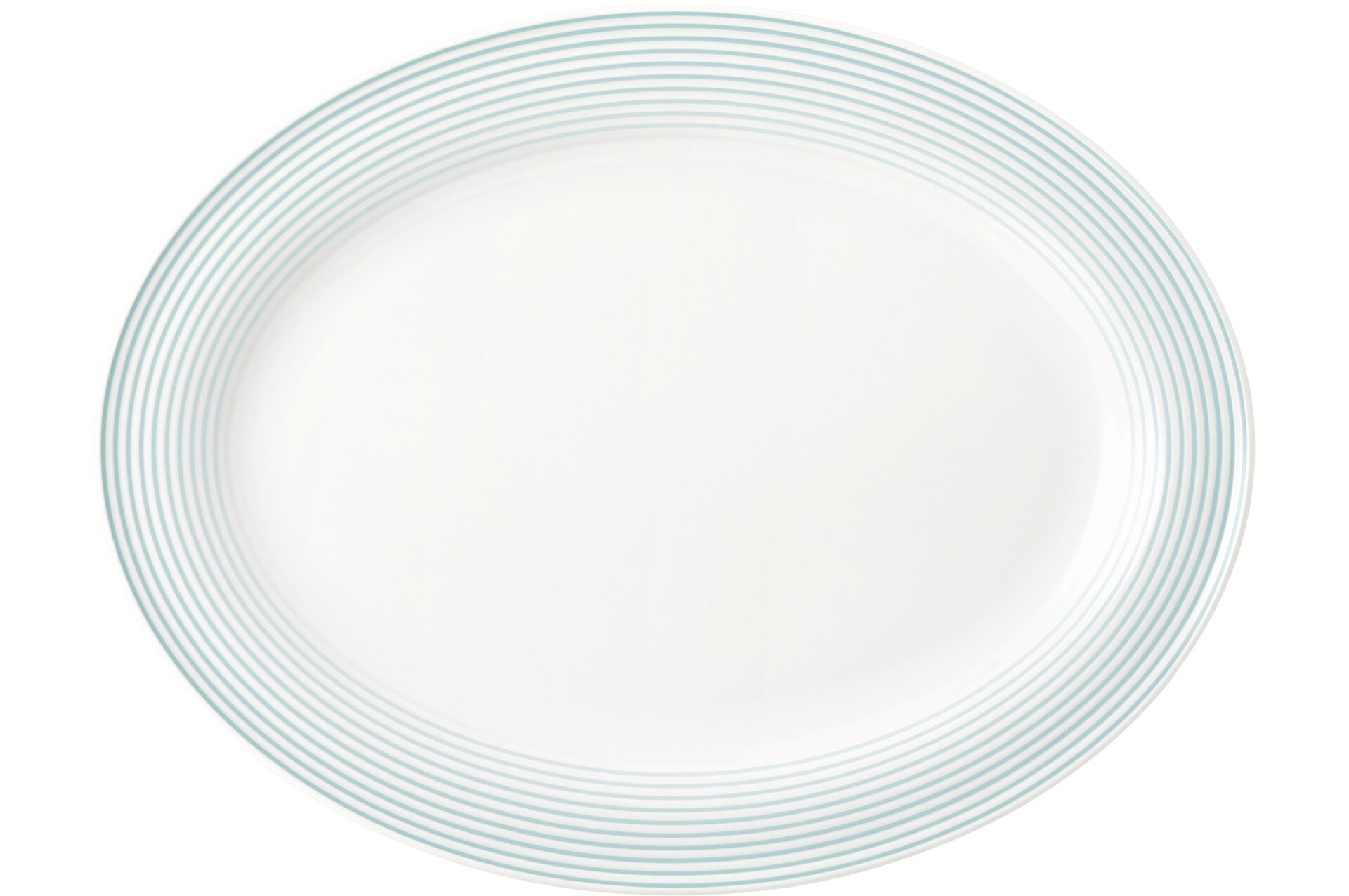 Blues, Platte oval 311 x 239 x 22 mm arktisblau