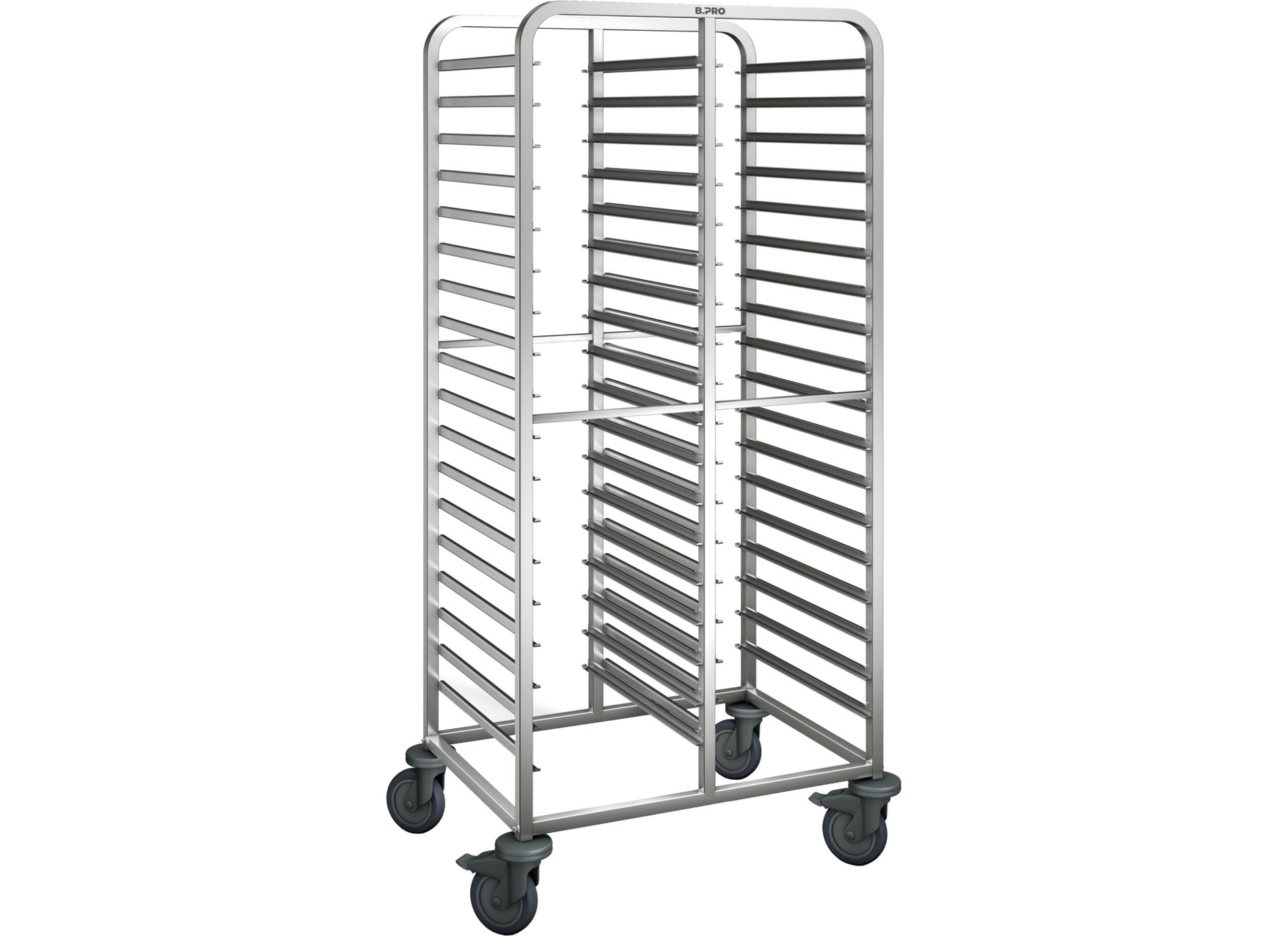 Regalwagen 2-teilig / 36 x GN 1/1 oder 72 x GN 1/2 / mit Kunststoffrollen