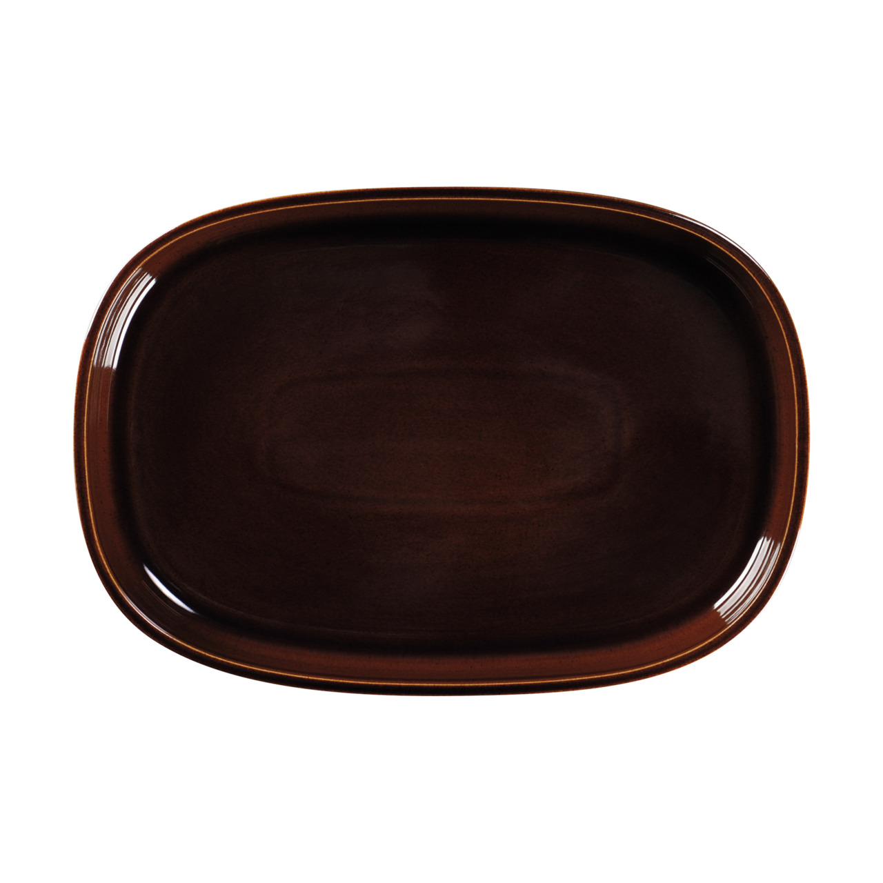 Ease, Platte oval tief 332 x 232 mm / 1,95 l honey brown