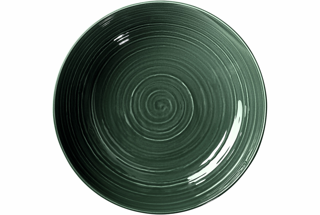 Terra, Coupteller tief mit Relief ø 260 mm / 1,65 l moosgrün