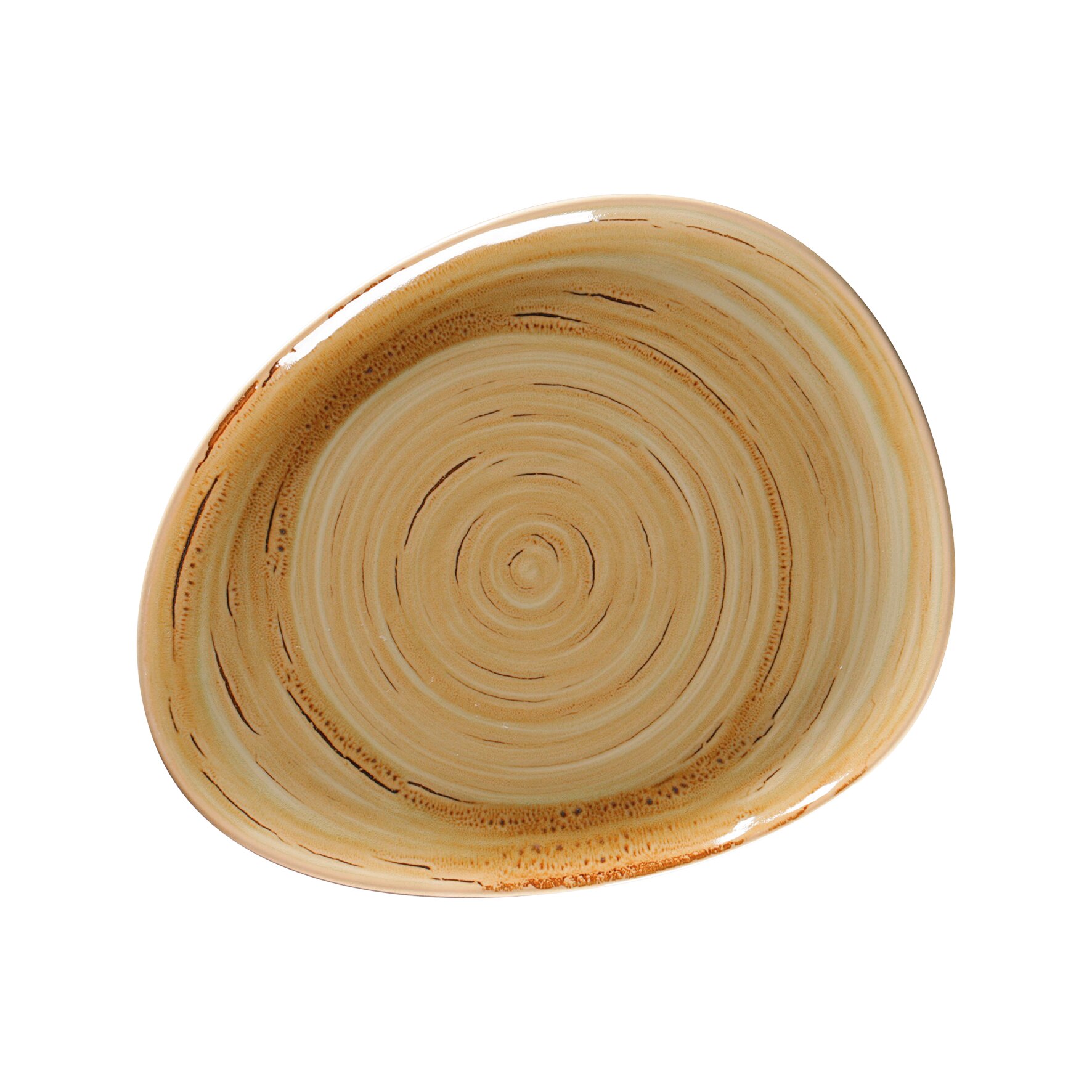 Spot, Teller flach organisch 279 x 224 mm garnet beige
